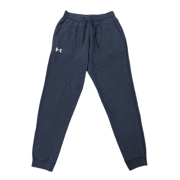 Under Armour Sweatpants Mens Medium Navy Fleece Loose Cotton Blend Athleisure - Picture 1 of 12
